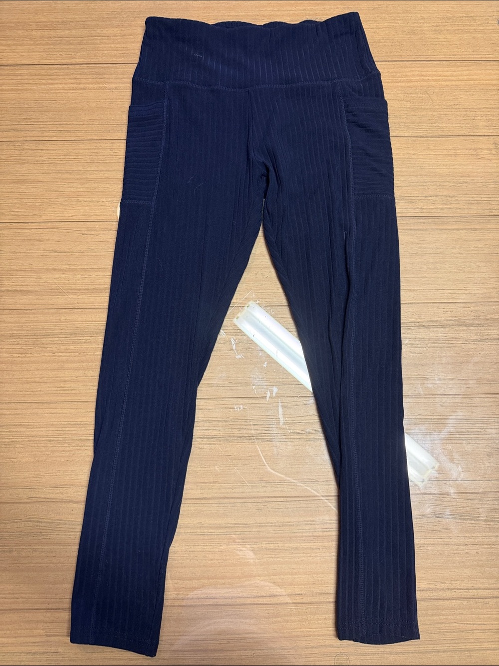 Lildy navy blue ribbed pants